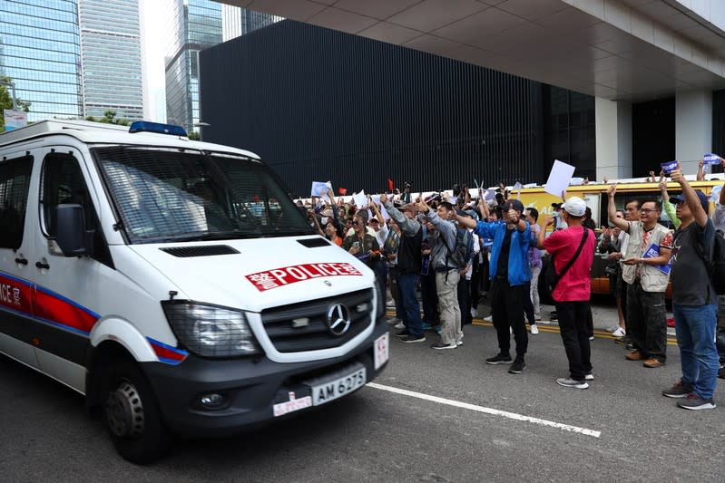 Pro-government rally supporting the police and government in Hong Kong