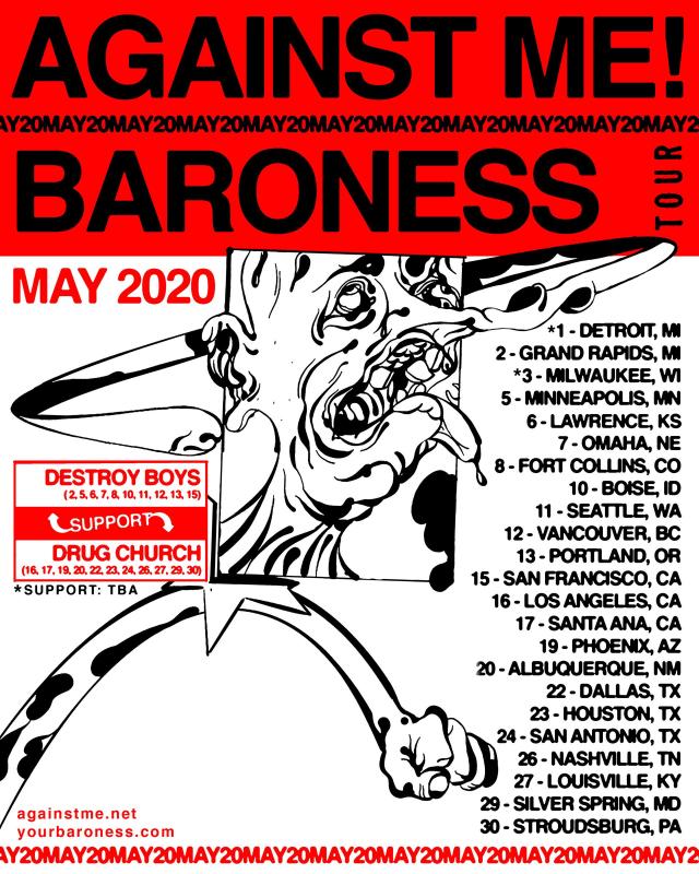 Against Me! + Baroness Cancel Co-Headlining Tour