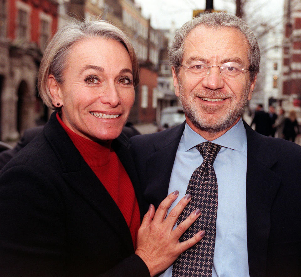 Alan Sugar outside the High Court in London  with his wife Ann after winning his libel action against the Daily Mail newspaper. The 53-year-old businessman had sued the newspaper over remarks made in a December 1999 story. 