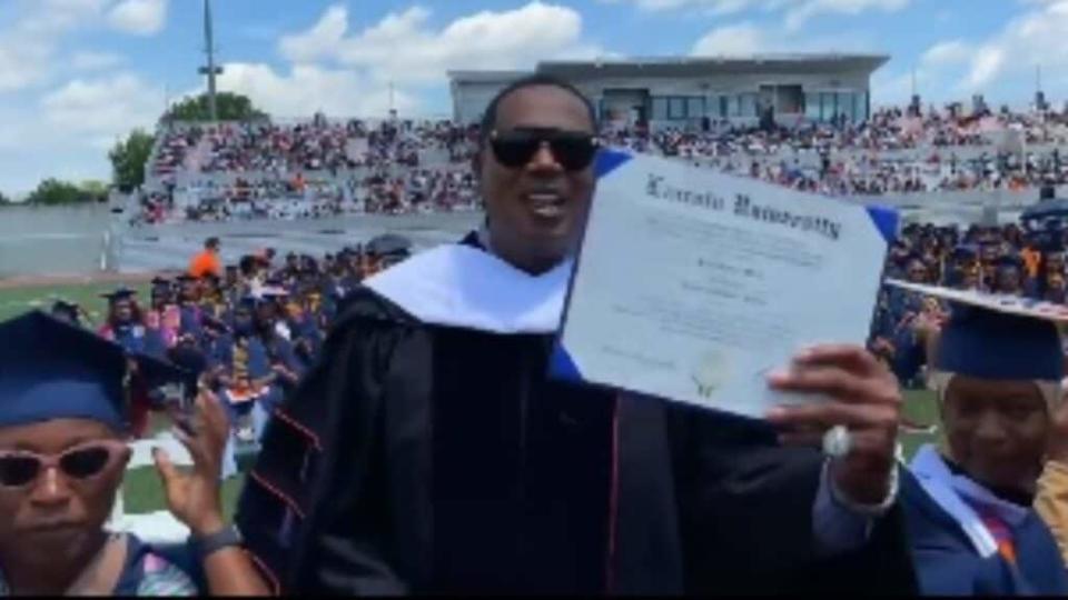 Hip-hop icon and business mogul Percy “Master P” Miller received an honorary doctorate in human letters from Lincoln University this weekend, the first HBCU to grant degrees. (Instagram)