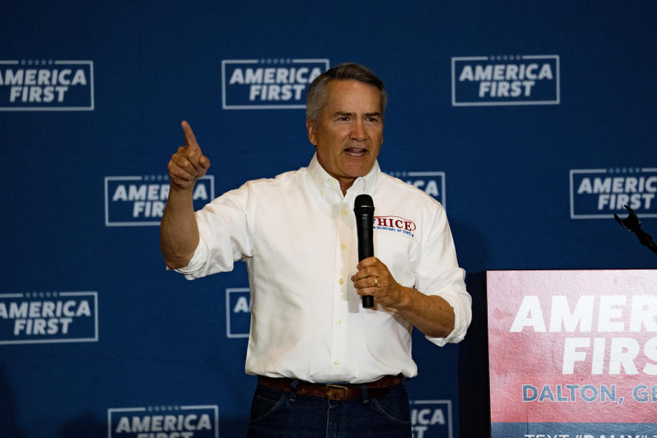 Rep. Jody Hice (R), who backed efforts to overturn the election in 2020, is running for secretary of state in Georgia, a position that would make him the state's top election official.  (Photo: Megan Varner via Getty Images)
