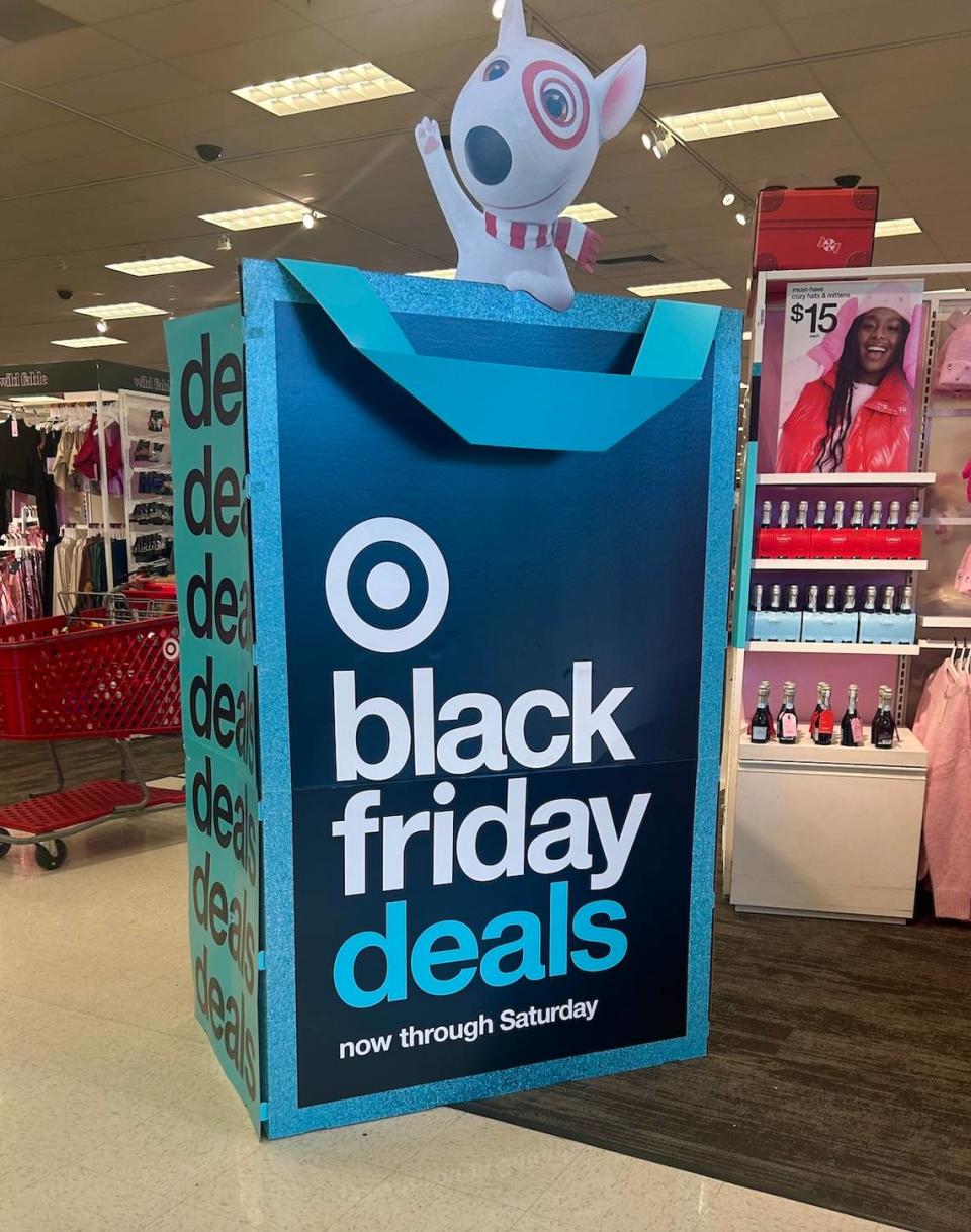 Target in San Luis Obispo was offering Black Friday deals through Saturday, with big markdowns on electronics and clothes and accessories.