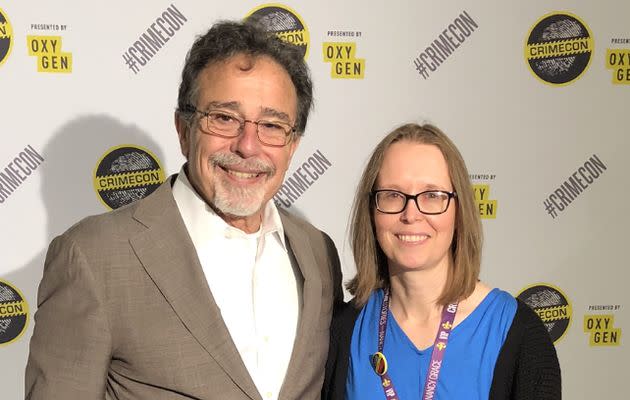 Jeanne Ayotte poses with David Rudolf (seen in 