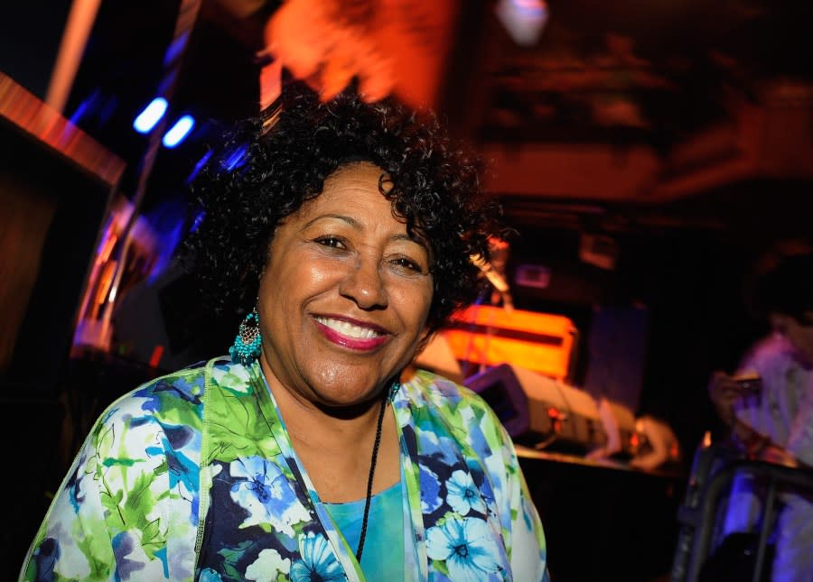 NEW ORLEANS, LA – APRIL 30: Walk of Fame Honoree Jean Knight (Mr. Big Stuff) backstage as part of Tipitina’s Foundation’s 11th Annual Instruments A Comin’on April 30, 2012 in New Orleans, Louisiana. (Photo by Rick Diamond/Getty Images)
