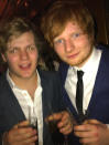 Celebrity photos: Look who we bumped into at the BRITs after party this year? The lovely Ed Sheeran who posed with The Young Apprentice’s Harry Maxwell.