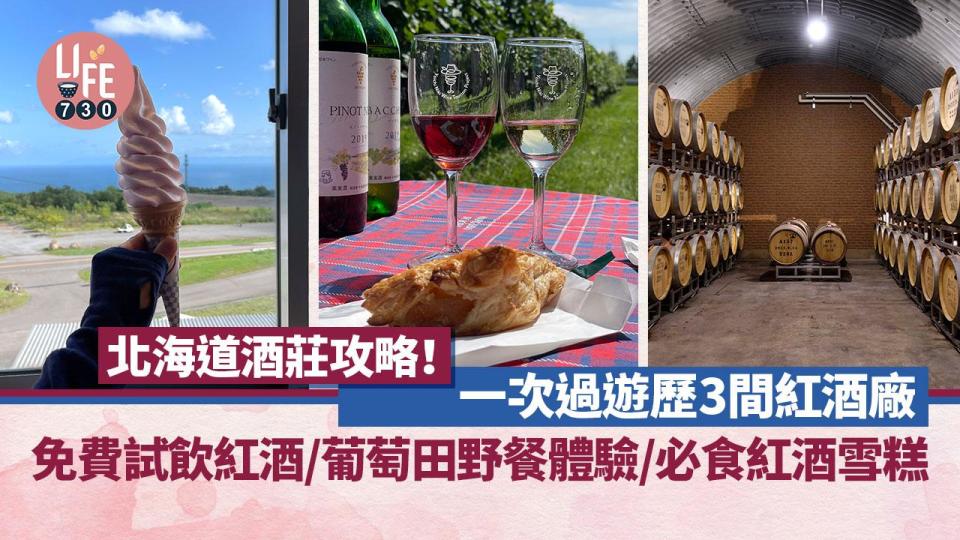 北海道酒莊攻略！ 一次過遊歷3間紅酒廠 免費試飲紅酒/葡萄田野餐體驗/必食紅酒雪糕