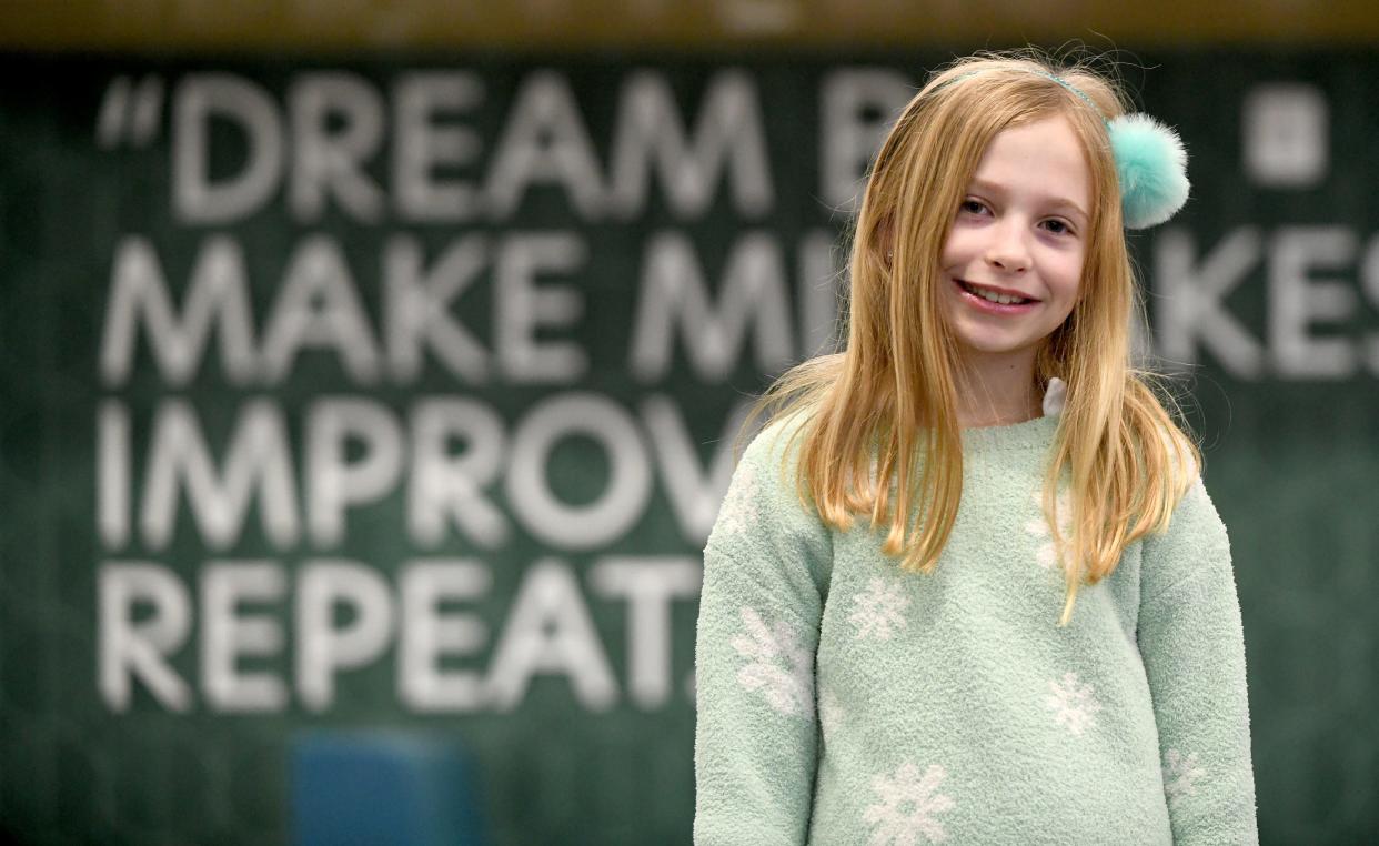 Kenley Snarski, a third-grader at North Canton Intermediate School, is a Canton Repository Kid of Character for January. She was photographed Tuesday, Jan. 23, 2024, at school.