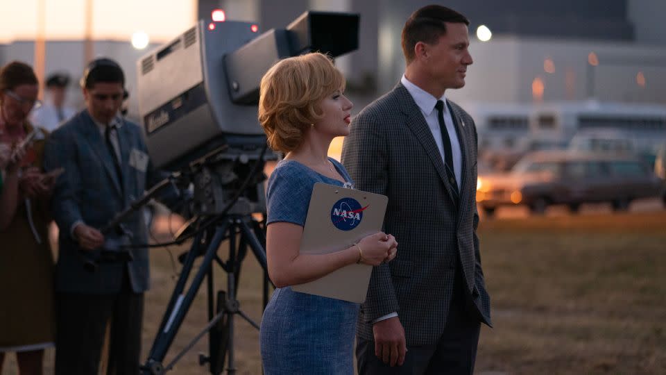 Scarlett Johansson and Channing Tatum in "Fly Me to the Moon." - Dan McFadden/Sony Pictures