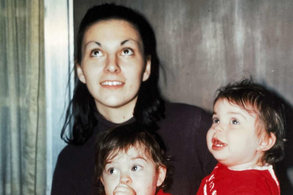 <p>A+E Networks</p> Margo Compton with her twins, Sylvia and Sandra
