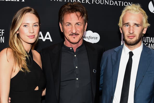 <p>Michael Buckner/Variety/Penske Media via Getty</p> (L-R) Dylan Frances Penn, Sean Penn and Hopper Jack Penn