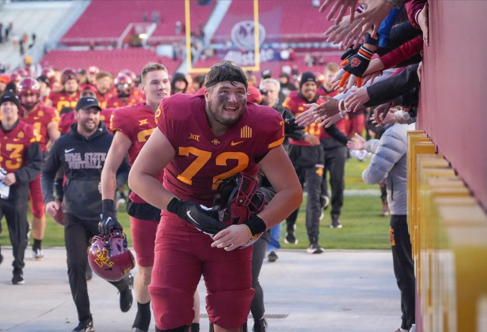 Iowa State offensive lineman Jake Remsburg will return from a six-game suspension on Saturday.