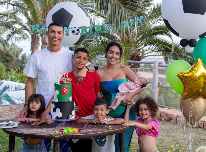 El cumpleaños de Cristiano Jr.