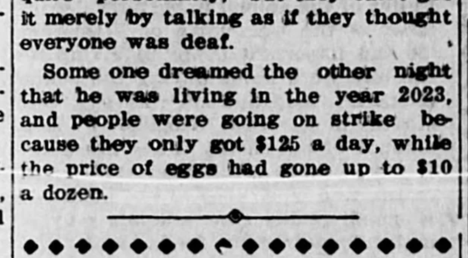 "people were going on strike because they only got $125 a day..."