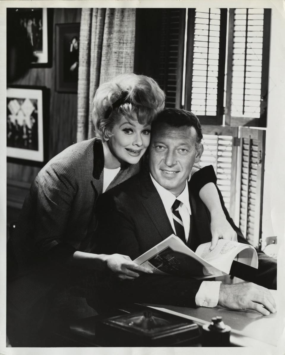 1961: Lucille posing with Gary Morton