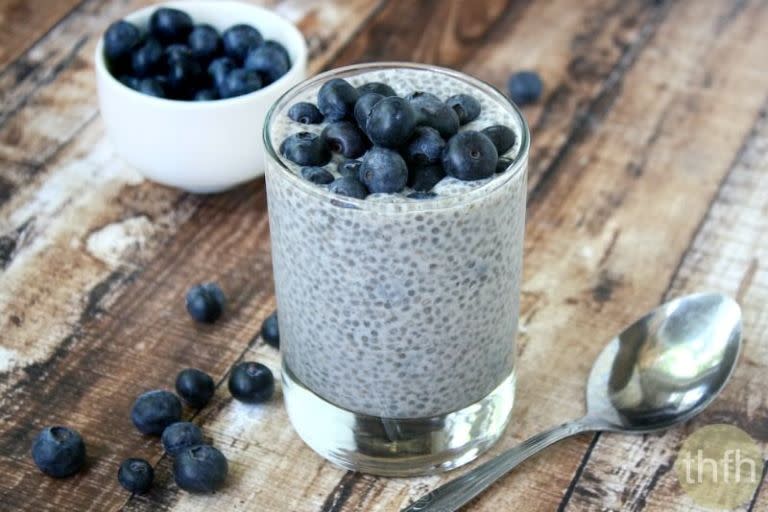 Vanilla Bean and Blueberry Chia Seed Pudding