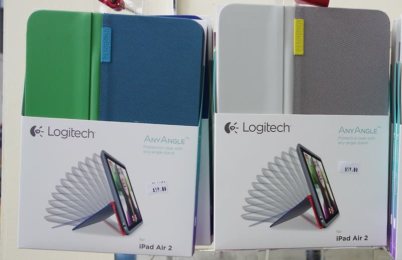 The Logitech AnyAngle protective case ($59) allows you to set your iPad Air 2 at a comfortable viewing angle within a 50-degree radius. Gets yours from Nubox (Booth 303).