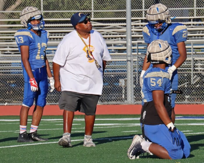 Crenshaw football coach Robert Garrett.