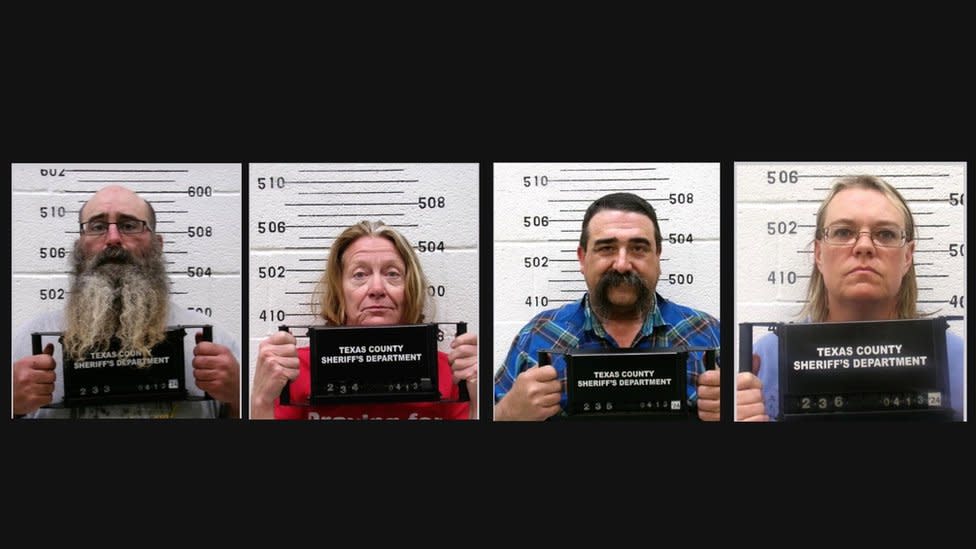 Mugshots of four people who were arrested in connection with the mothers' disappearance