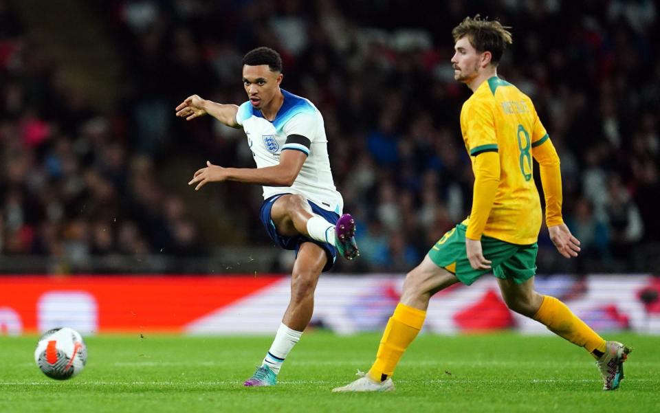 Trent Alexander-Arnold in action for England against Australia