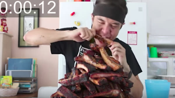 It’s good to see that former Nathan’s hot dog-eating champ Matt Stonie still excels at the savory meats.