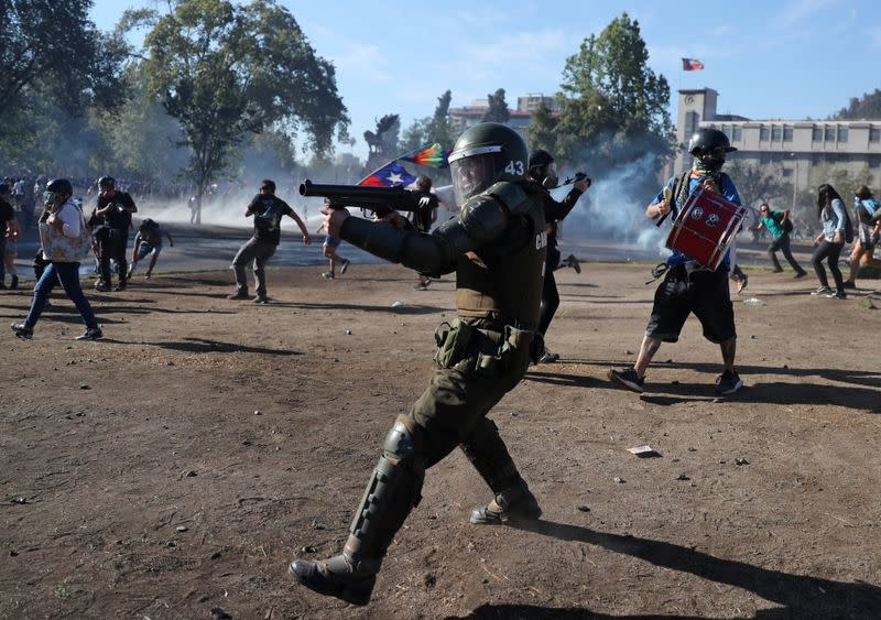 Protest against Chile's government in Santiago