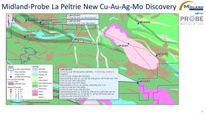 MD Probe La Peltrie New Cu-Au-Ag-Mo Discovery