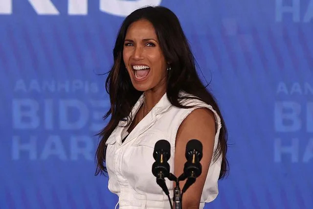 <p>Justin Sullivan/Getty</p> Padma Lakshmi