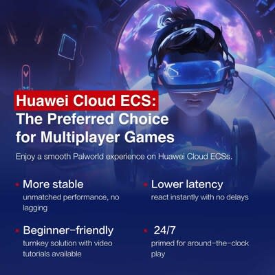 Huawei Cloud presenta servidores específicos para Palworld con una configuración de un minuto (PRNewsfoto/HUAWEI CLOUD)