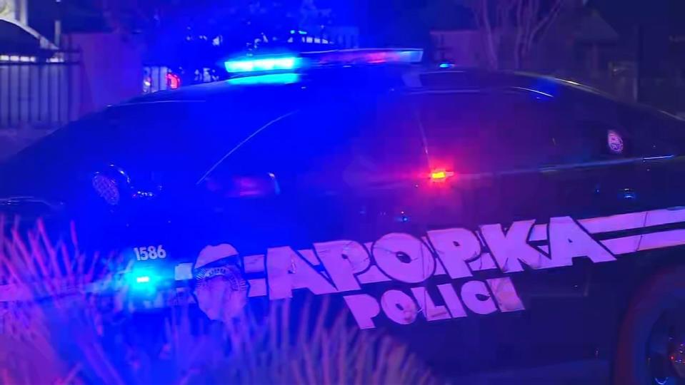 A heavy police presence can be seen at an Apopka apartment complex.