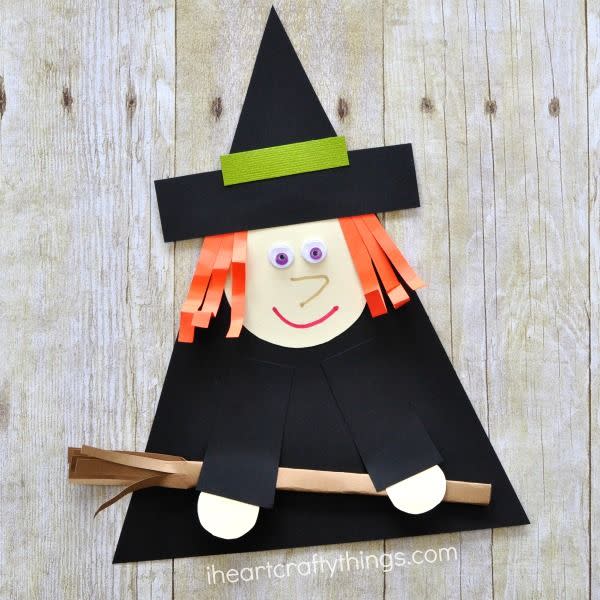 Construction Paper Witch Craft for Kids - Easy Peasy and Fun