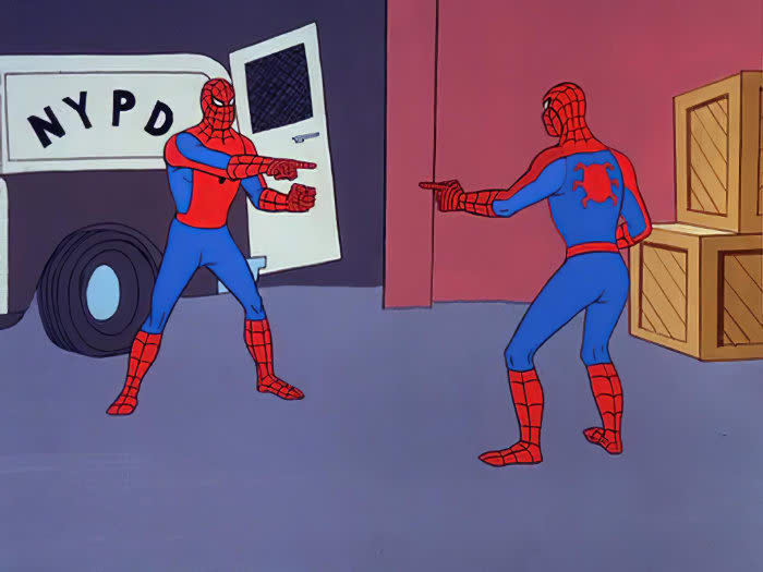 Imagen de la serie de animación Spiderman con la que bromearon las dos Ivanas