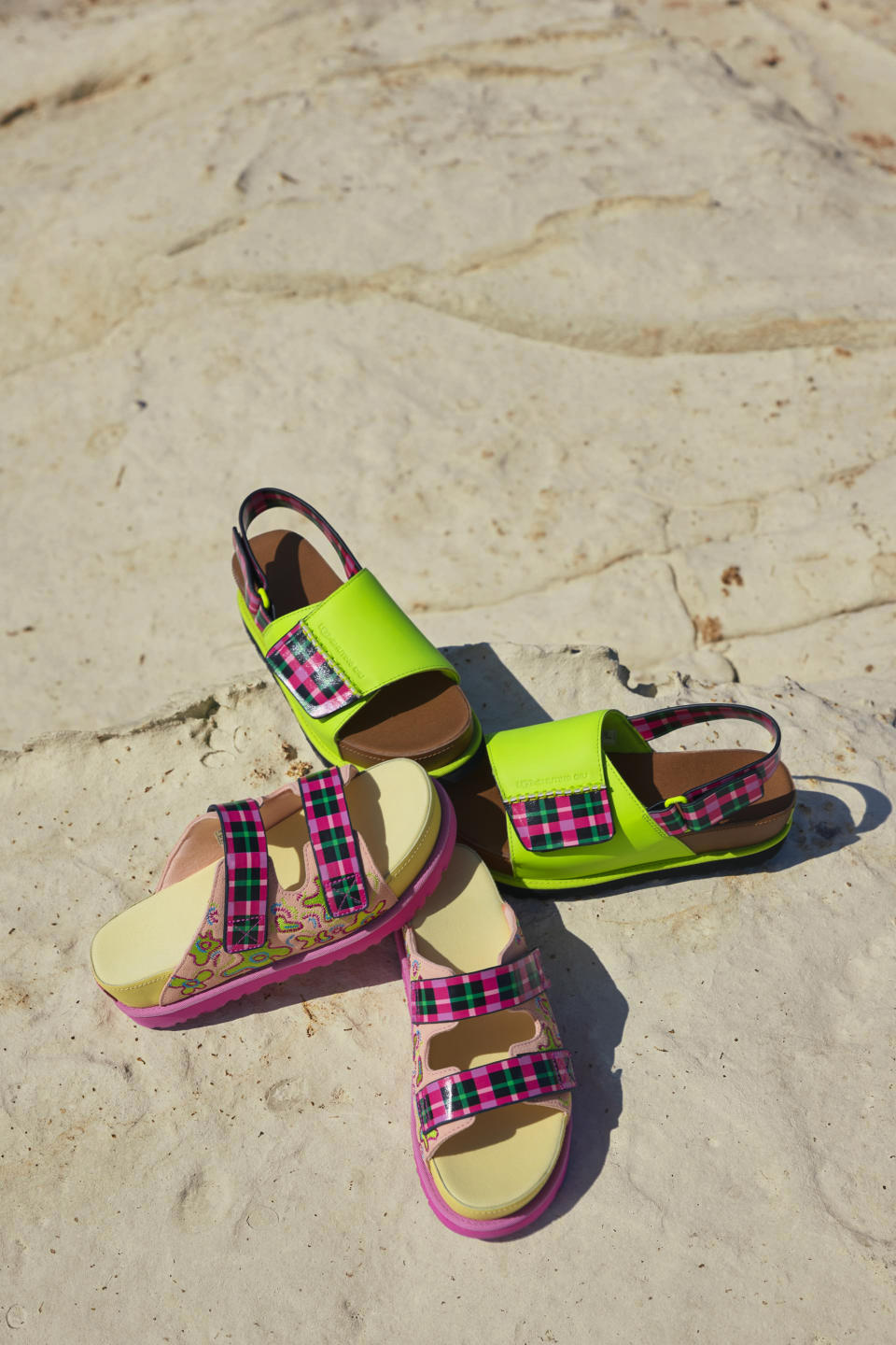 The two styles of sandals featured in the Ugg x Shuting Qiu collaboration