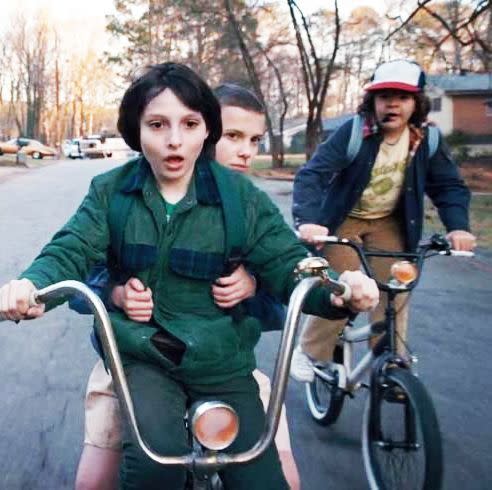 The orange bike lights in 'Stranger Things'