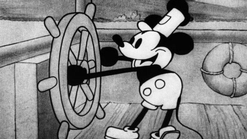 El personaje de Mickey Mouse apareció por primera vez en el corto Steamboat Willie. (BBC)