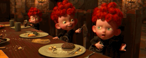 Harris, Hubert and Hamish from "Brave"