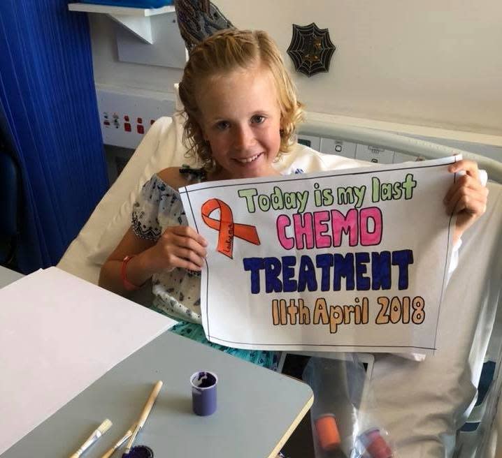 She had her last chemo on April 11, 2018. Photo: Facebook/CCA