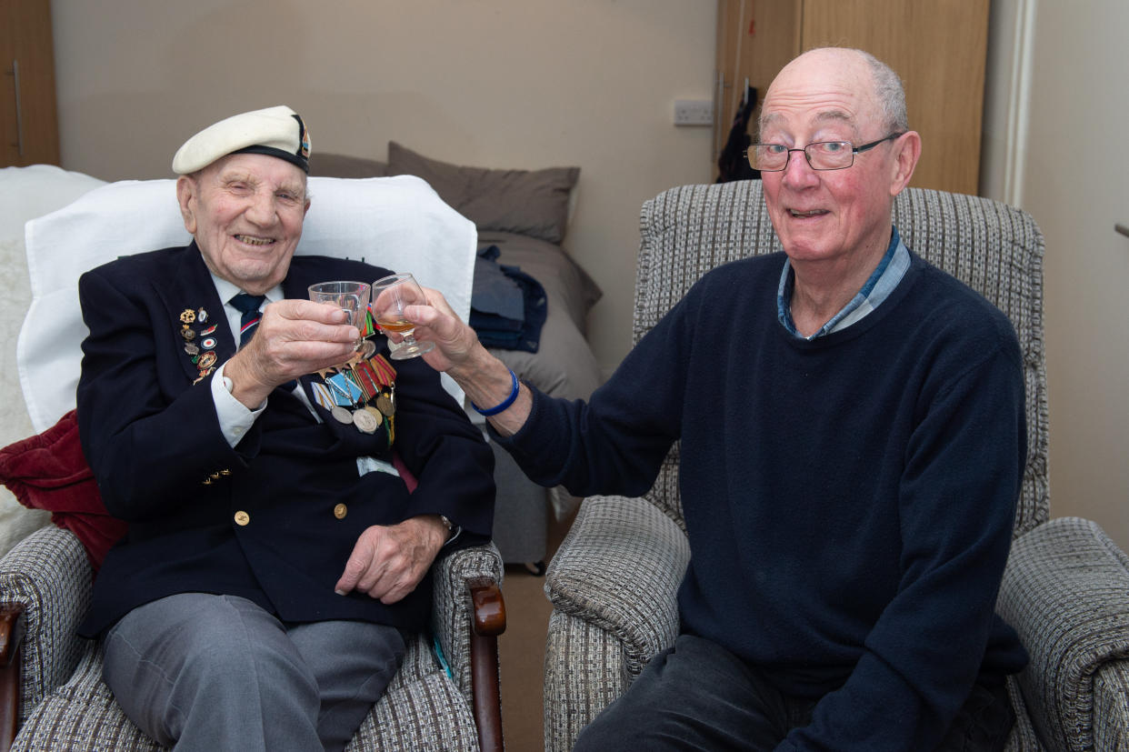 Ian Thomas, 73, and Dougie Shelley, 95, will spend Christmas Day together (swns)