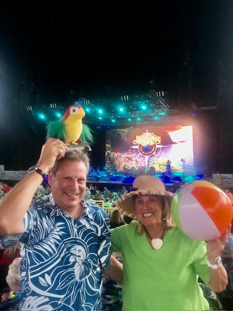 Bill and Ellen Sternberg at a Jimmy Buffett concert in Bristow, Va., in August 2021.