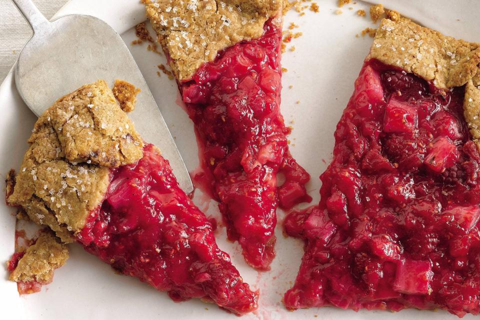 Rhubarb and Raspberry Crostata