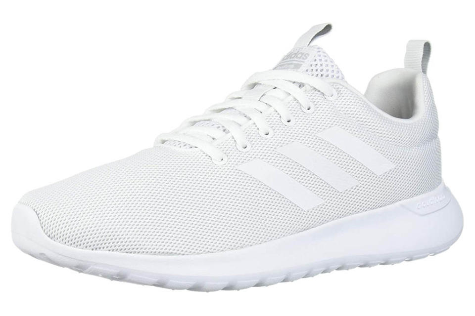 white sneakers, running shoes, adidas