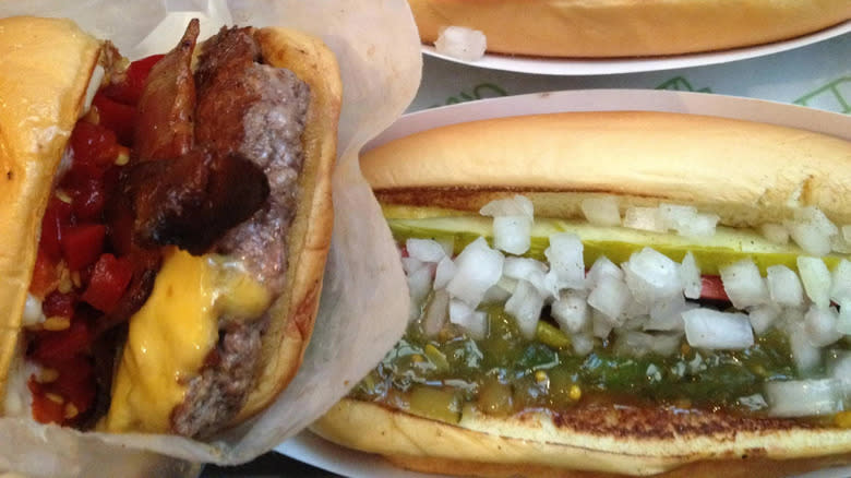 Shack-cago burger and hot dog