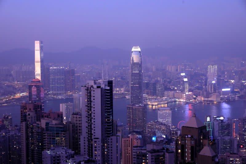 FILE PHOTO: Hong Kong skyline is pictured from Victoria Peak in Hong Kong