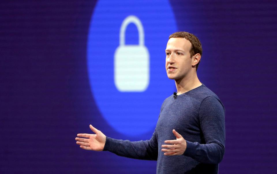 Facebook, whose CEO Mark Zuckerberg is pictured in 2018, said the leaked user data was from 2019 (AP)