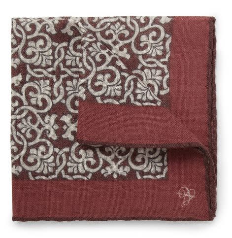 <a href="http://www.mrporter.com/mens/Canali/printed-wool-pocket-square/442354" target="_blank">Canali Printed Wool Pocket Square</a>, $95