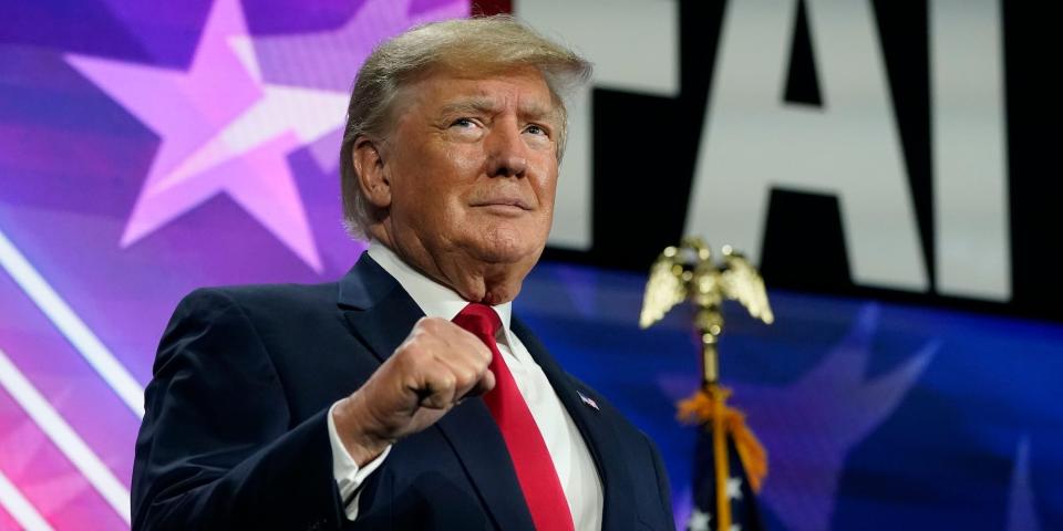 Former President Donald Trump speaks at the Road to Majority conference June 17, 2022, in Nashville, Tenn