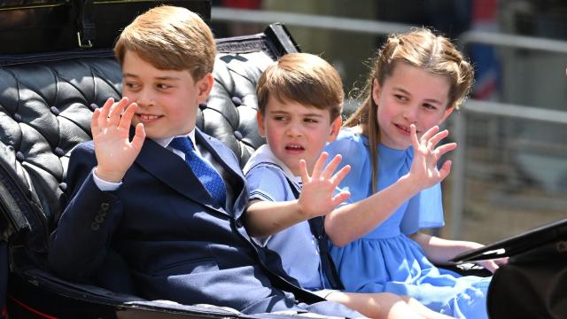 Princess Charlotte on the steps of St George's Chapel in Windsor