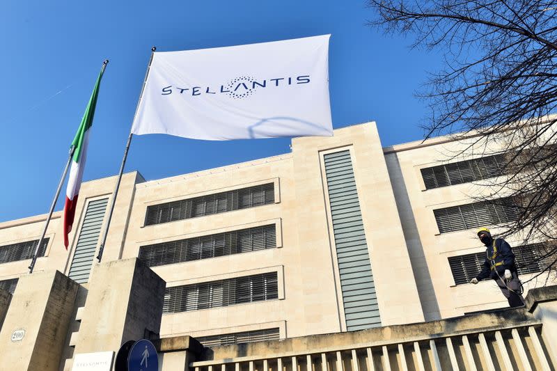 FILE PHOTO: Stellantis debuts on Milan and Paris stock exchanges