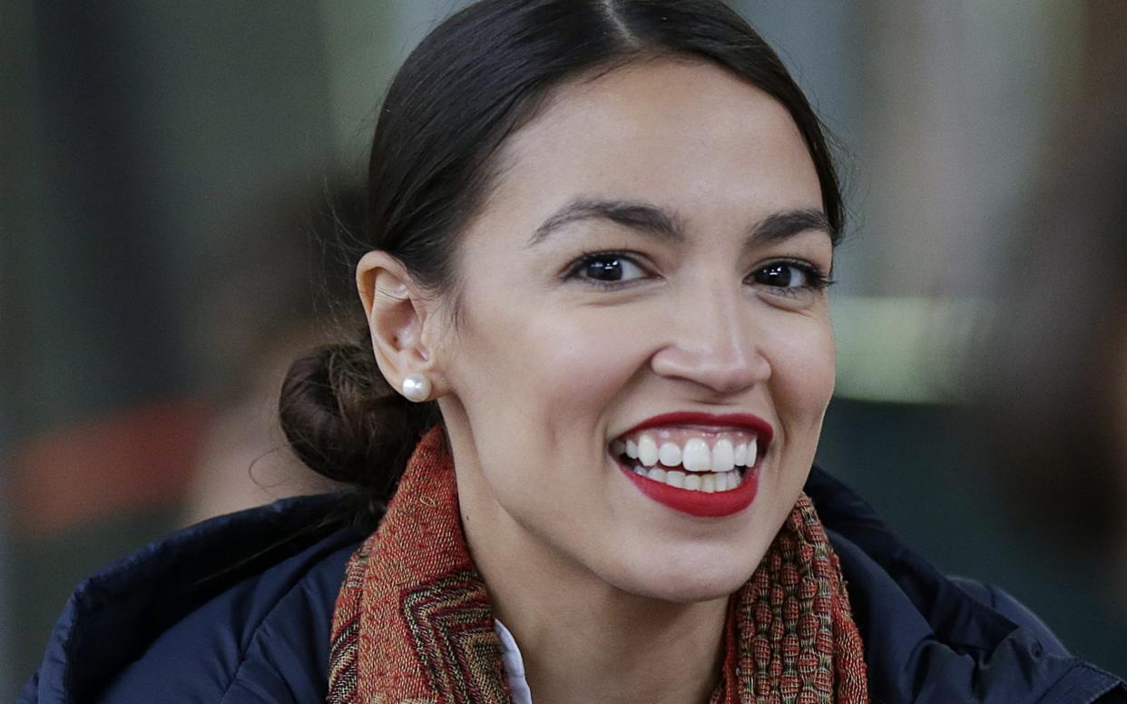 Alexandria Ocasio-Cortez, 29, has four million Twitter followers despite being in Congress just five months - UPI / Barcroft Media