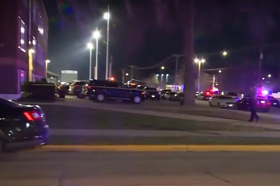 <p> KMBC 9</p> Scene of Saturday shooting outside of North Kansas City High School. 