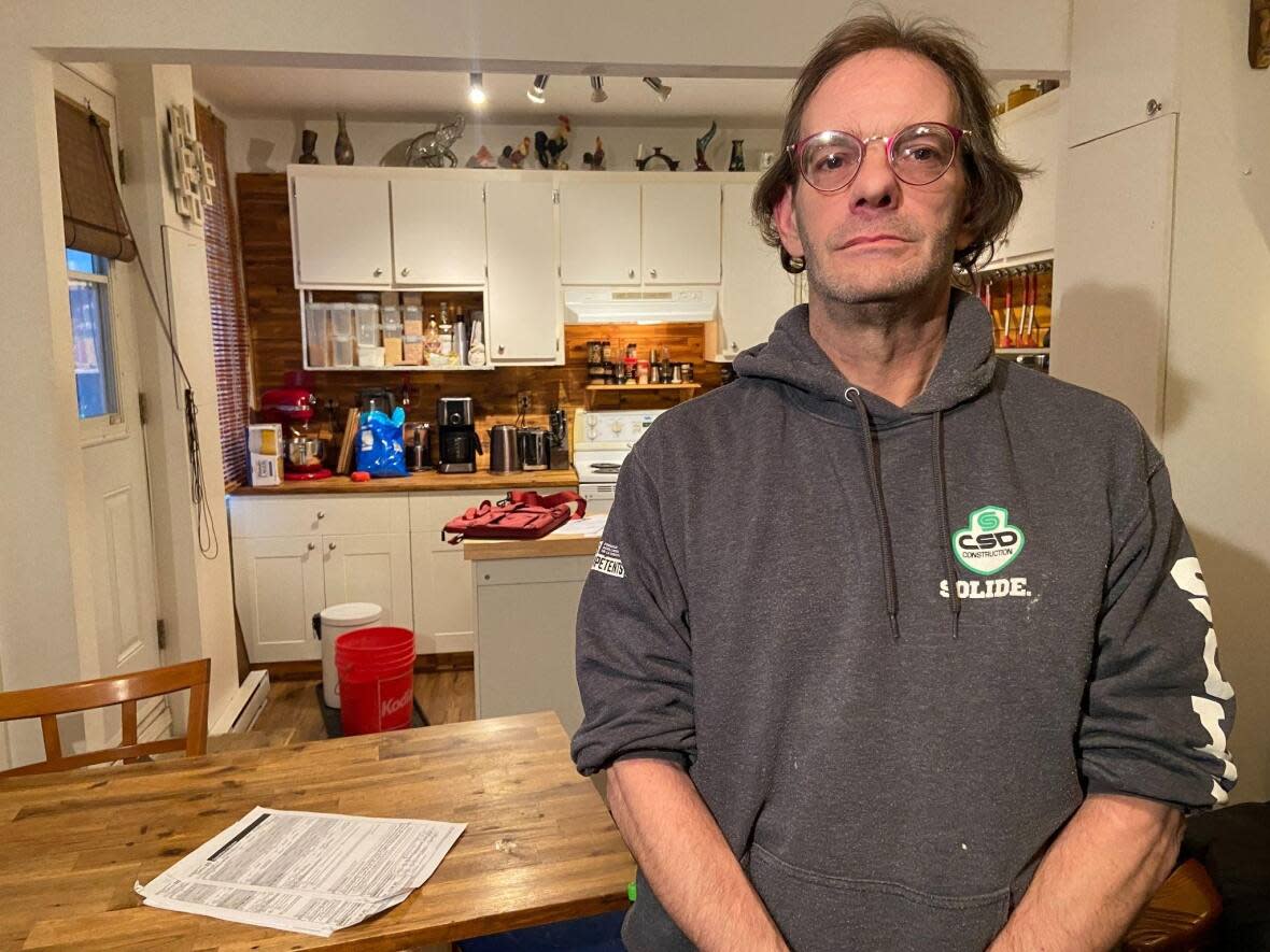 Jean-François Raymond is challenging the eviction from his Hochelaga-Maisonneuve apartment of 22 years. (Rowan Kennedy/CBC - image credit)